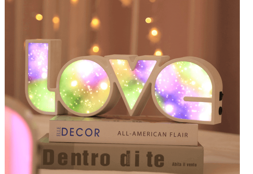 Décor de saint-valentin, lumière LED d'amour, cadeau de saint-valentin pour petite amie, décoration de fête d'anniversaire de mariage, décor de mariage romantique