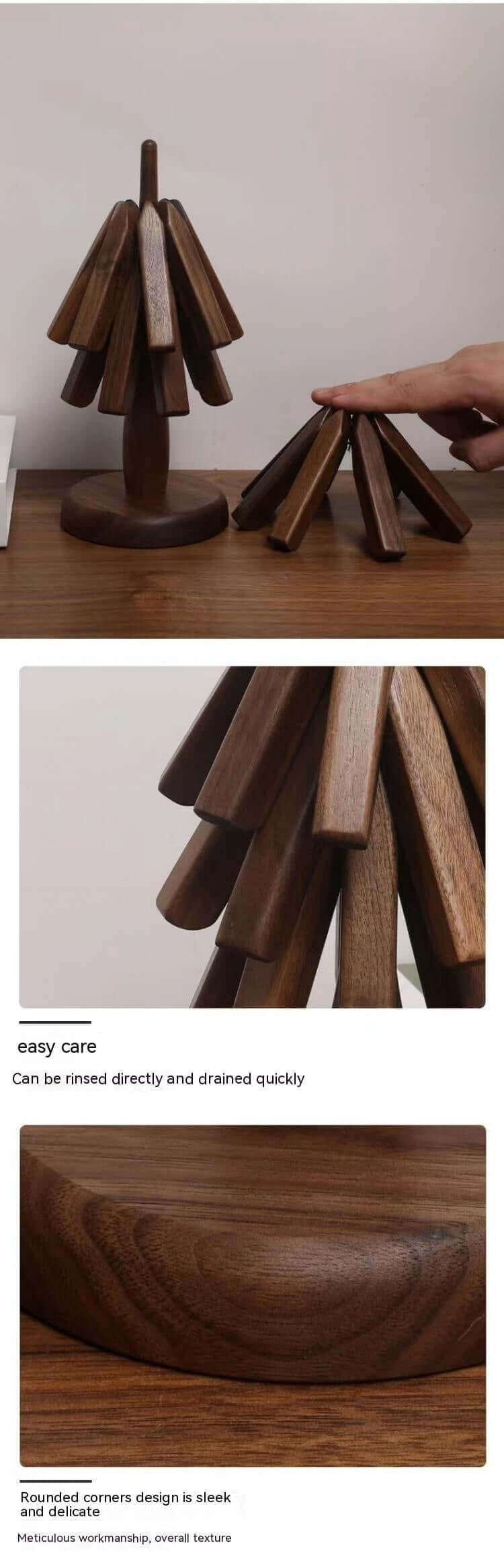 Black Walnut Solid Wood Table Decoration A Tree Anti-scald Thermal Pad