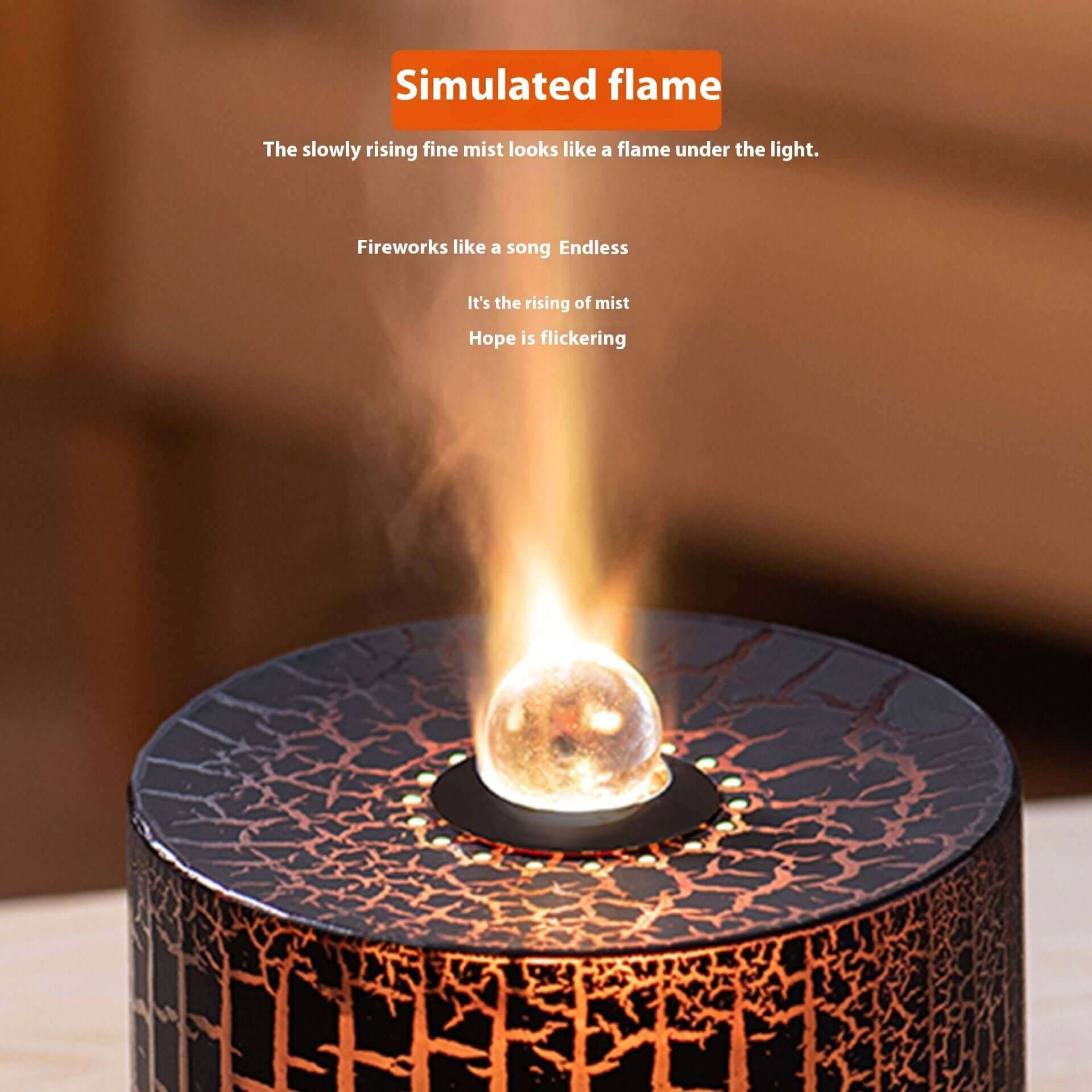 Bunter Simulations-Flammen-Perlen-Aroma-Diffusor-Luftbefeuchter