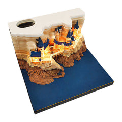 Tree House Panoramic 3D Notes Paper Carving Creative Calendar Decoration