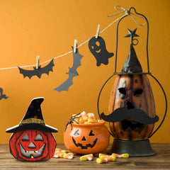 Lampe citrouille en bois créative pour Halloween Décorations d'Halloween