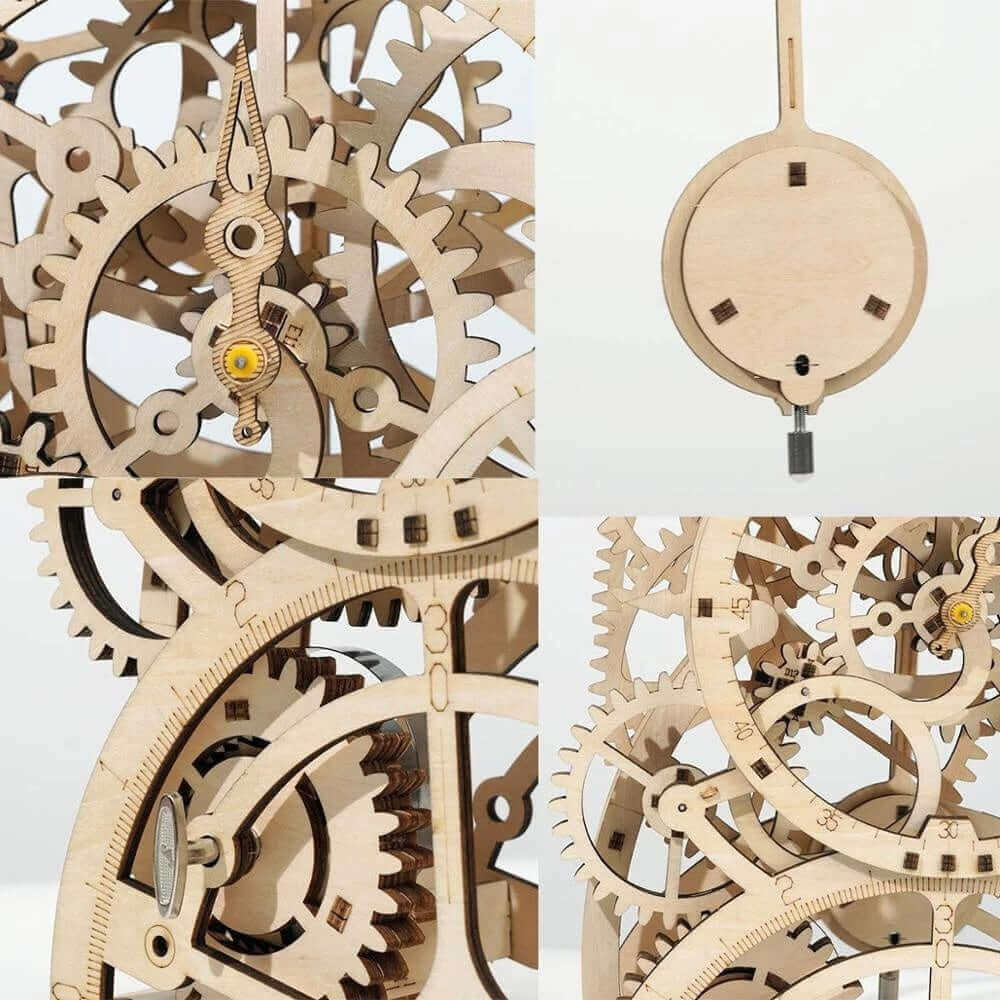 Robotime Rokr Pendel Uhr 170 Pcs 3D Holz Puzzle Spielzeug Baustein Kits Montage Geschenke Für Kinder Erwachsene Dropshipping