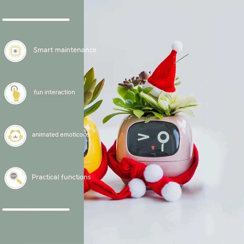 Smart Planter Endloser Spaß Über 49 ausdrucksstarke Ausdrücke 7 intelligente Sensoren und KI-Chips machen das Pflanzenaufziehen einfach und unterhaltsam