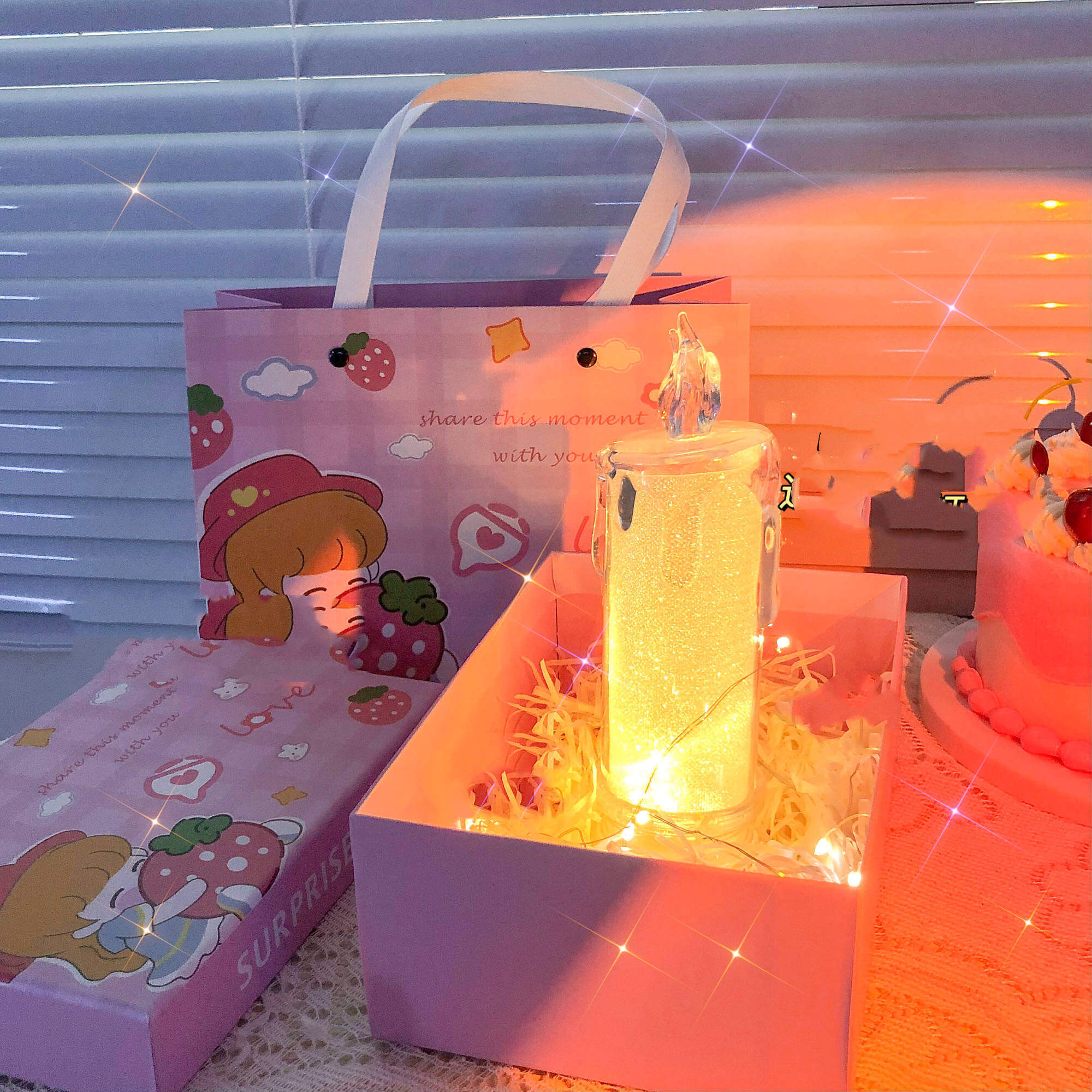 Birthday Gift For High-end Girls Practical Candle Night Light