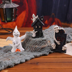 Décorations de maison hantée en forme de citrouille d'Halloween Décoration d'accessoires en résine