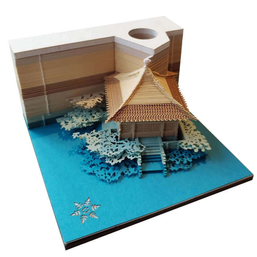 Tree House Panoramic 3D Notes Paper Carving Creative Calendar Decoration