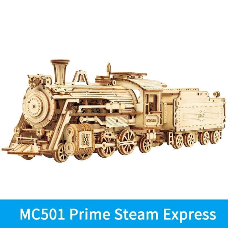 Robotime ROKR Train Modèle 3D Puzzle en Bois Jouet Assemblage Locomotive Modèle Kits de Construction pour Enfants Enfants Anniversaire Cadeau de Noël