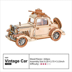 Robotime Rolife modèle de voiture Vintage 3D Puzzle en bois jouets pour enfants enfants