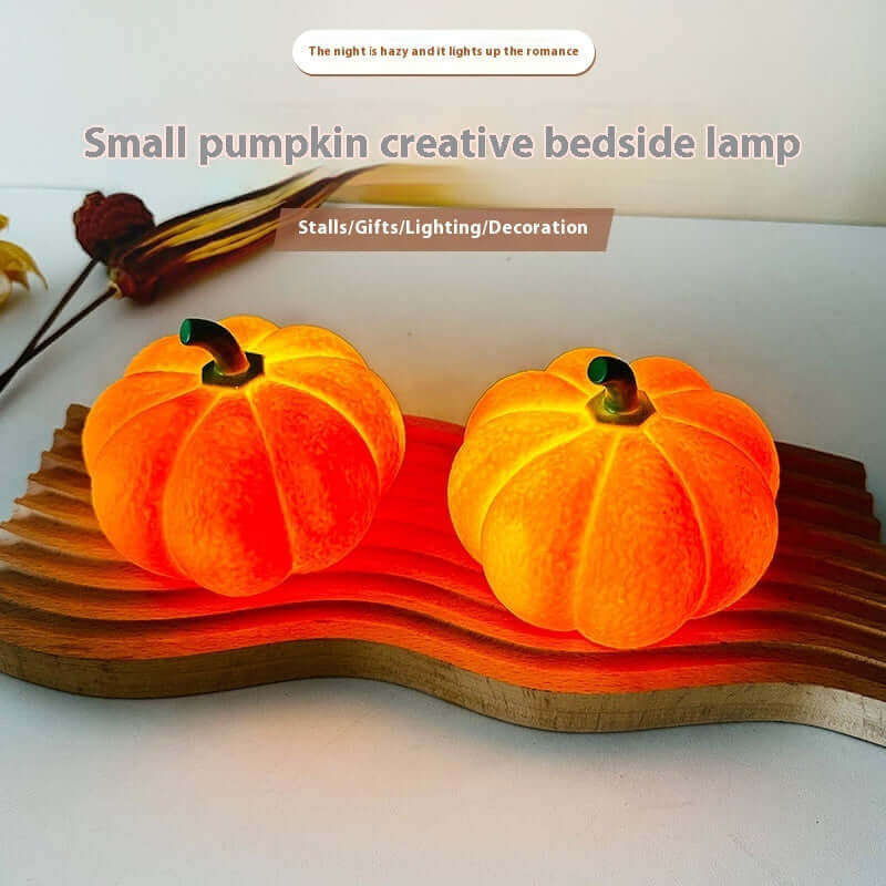 Veilleuse décorative d'Halloween en forme de citrouille pour chambre à coucher, dortoir, lampes de chevet créatives, protection des yeux, lampe de nuit décorative