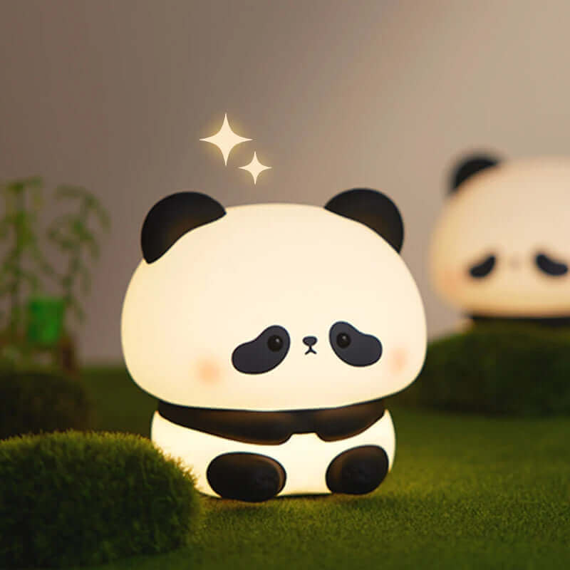 Panda LED-Nachtlicht, süßes Silikon-Nachtlicht, wiederaufladbare USB-Touch-Nachtlampe, Schlafzimmer-Timing-Lampe, Dekoration, Kindergeschenk, Heimdeko