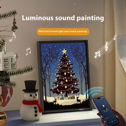 Luminous Bluetooth Speaker Christmas Tree - Desktop Ornament & Gift with Light and Shadow Art