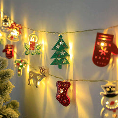 2023 Weihnachten LED Lichterkette Weihnachtsmann Elch Schneemann Weihnachten Ornament String Licht Weihnachtsdekorationen 2023 Neujahr Navidad Geschenk