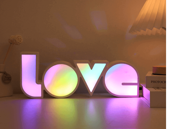 Décor de saint-valentin, lumière LED d'amour, cadeau de saint-valentin pour petite amie, décoration de fête d'anniversaire de mariage, décor de mariage romantique