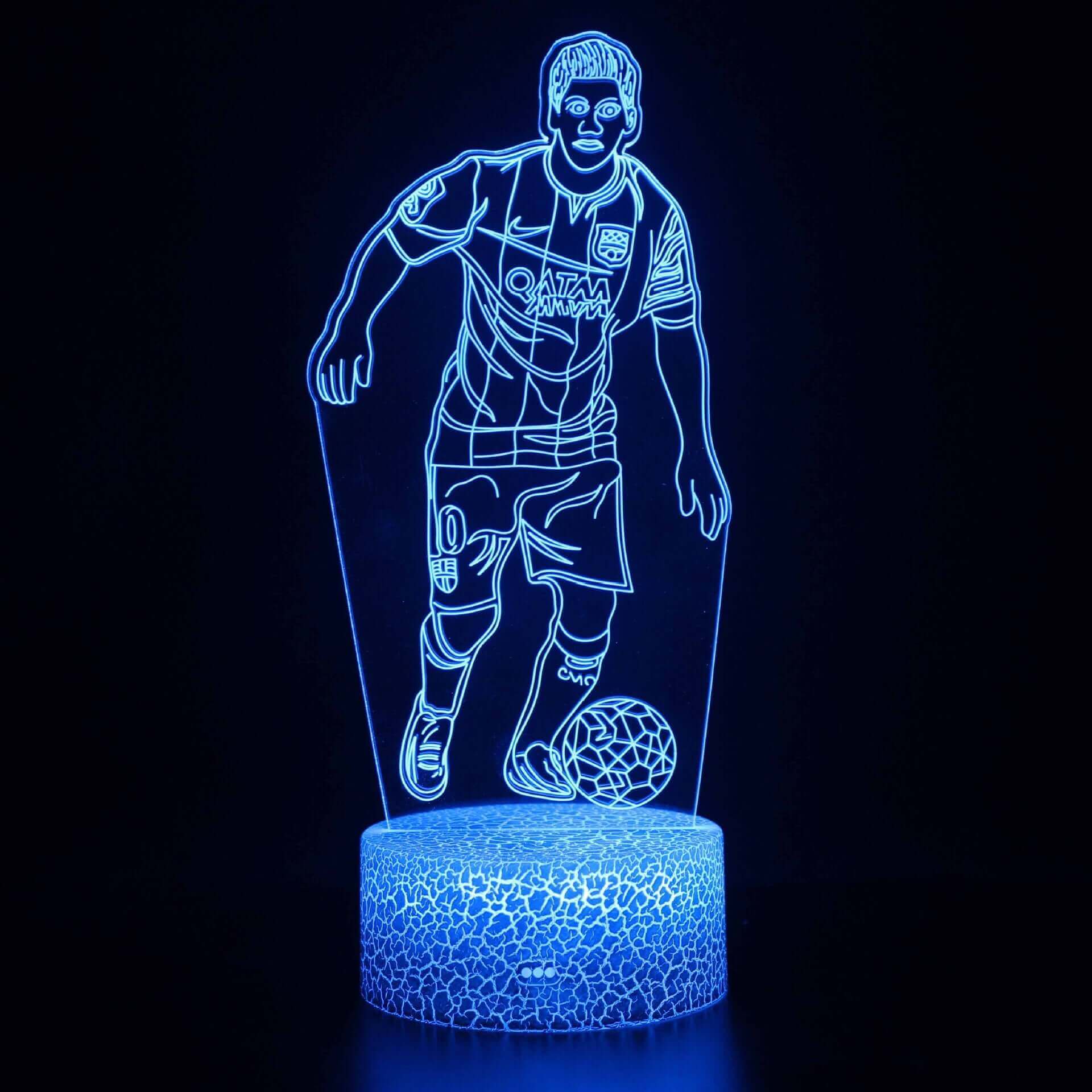 Led Small Night Lamp Football Player Colorful Touch Ambience Light