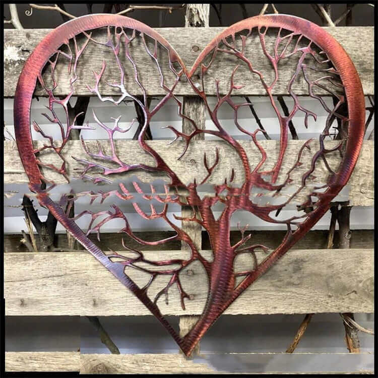 Heart Tree Wrought Iron Wall Hanging Decorations