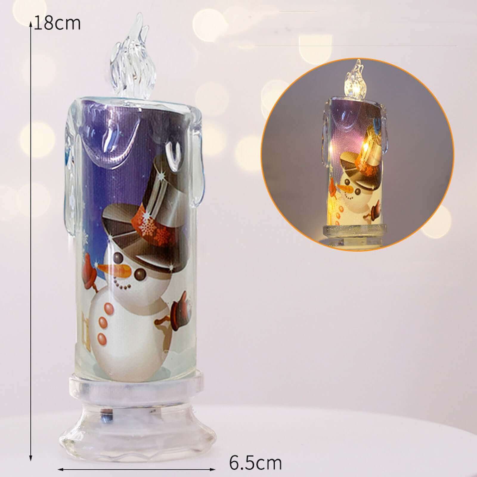 Bougies électroniques transparentes de Noël Cadeaux décoratifs