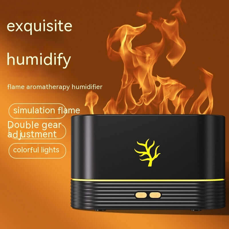 Flame Humidifier USB Smart Timing LED Electric Aroma Diffuser Simulation Fire Night Lamp Home Decor