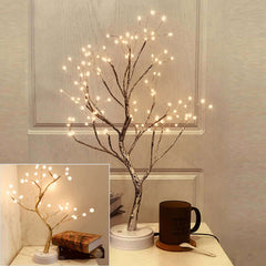 LED USB Fire Tree Light Copper Wire Table Lamps Night Light