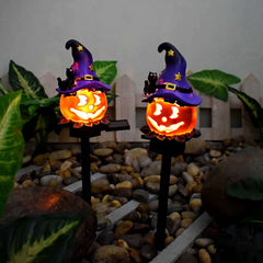 Solar-Halloween-Kürbislampe für den Außenbereich mit kreativer Atmosphäre und wasserdichtem Schmiedeeisen-Design für die Gartendekoration