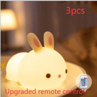 Lampe en Silicone lapin, cadeau du nouvel an, alimentation, veilleuse créative, jouets pour enfants