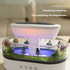 Diffuseur d'arômes micro-paysage Humidificateur goutte de pluie pour chambre à coucher