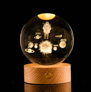 Luminous Galaxy Crystal Ball Decoration 3D Laser Inner Carving