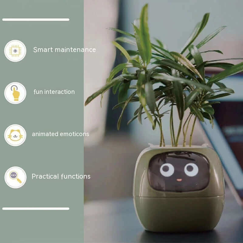 Smart Planter Endloser Spaß Über 49 ausdrucksstarke Ausdrücke 7 intelligente Sensoren und KI-Chips machen das Pflanzenaufziehen einfach und unterhaltsam