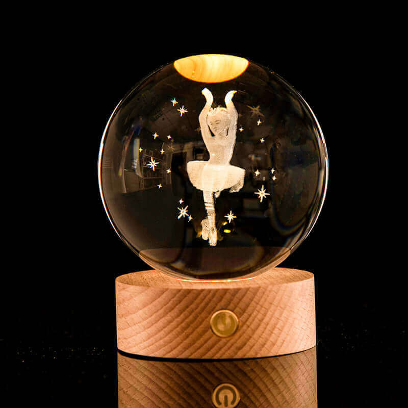 Luminous Galaxy Crystal Ball Decoration 3D Laser Inner Carving