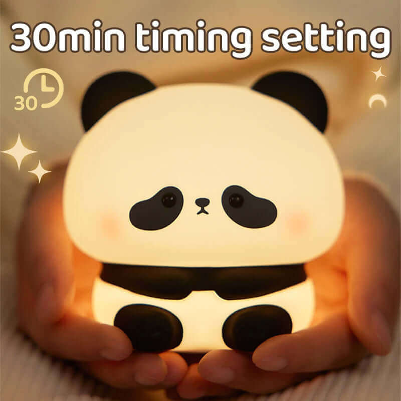 Panda LED Veilleuse Mignonne En Silicone Veilleuse USB Rechargeable Tactile Lampe De Nuit Chambre Timing Lampe Décoration Cadeau Pour Enfants Décor À La Maison