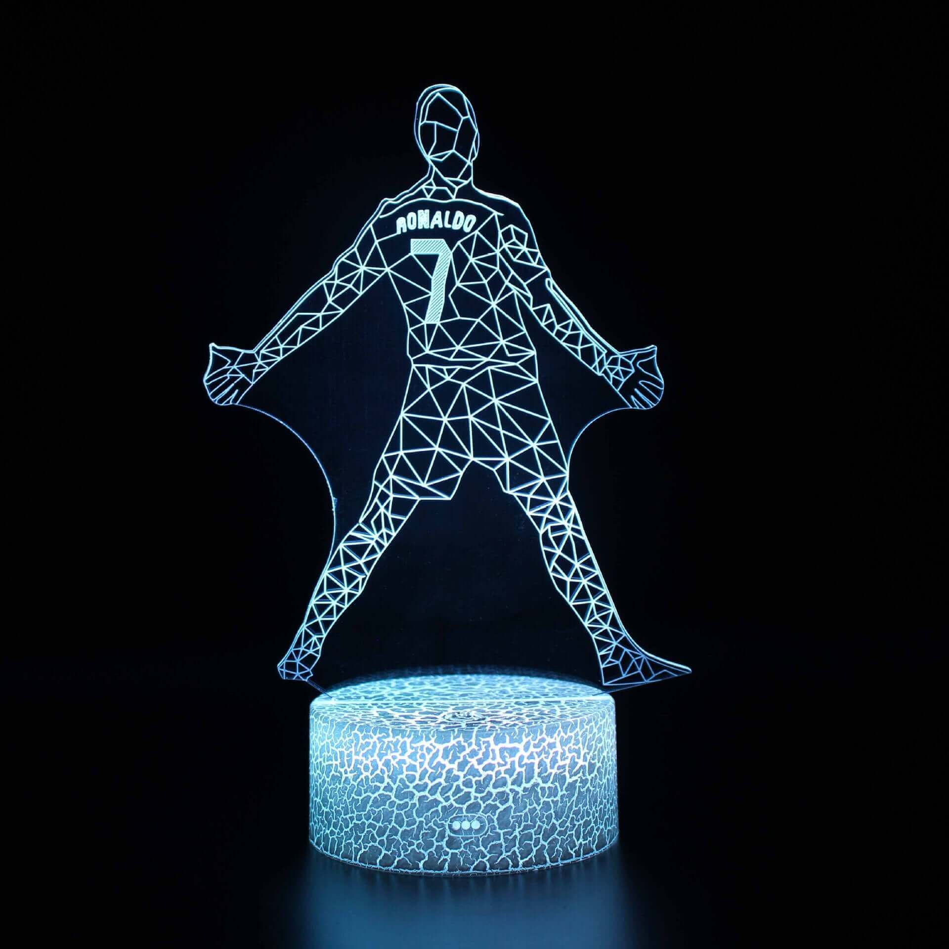 Petite lampe de nuit Led, joueur de Football, lumière d'ambiance tactile colorée