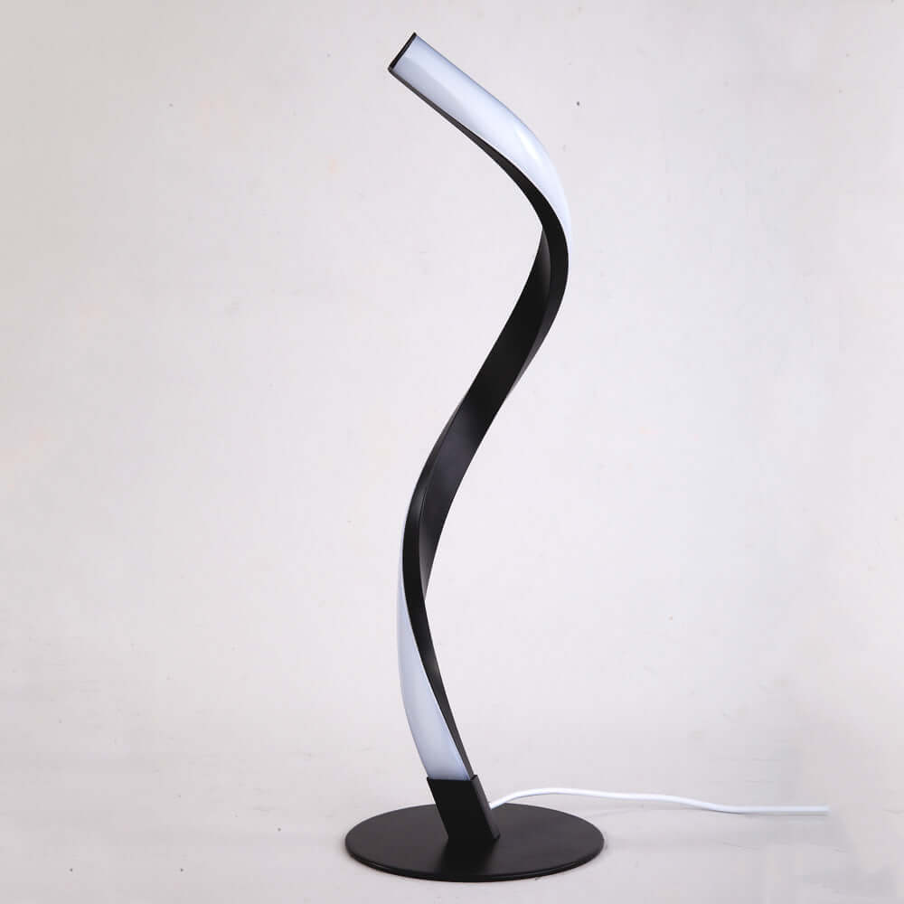 Lampe de table en spirale en forme de serpent pour chambre à coucher, petite lampe de chevet