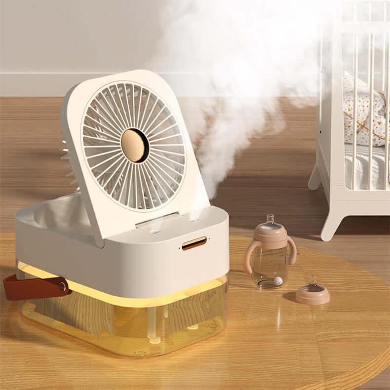 Humidificateur ventilateur de pulvérisation ventilateur Portable refroidisseur d'air humidificateur d'air ventilateur de brume USB ventilateur de bureau avec veilleuse pour appareil ménager d'été