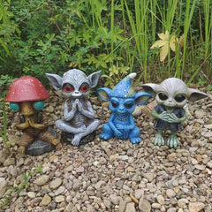 Halloween-Gartendekoration, Alien-Statue, Garten, Garten, Gartendekoration