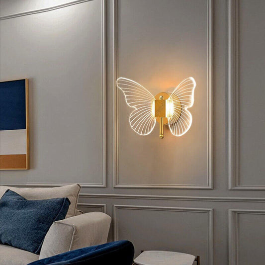 Lampe de chevet pour chambre à coucher, lampe de table papillon pour salon