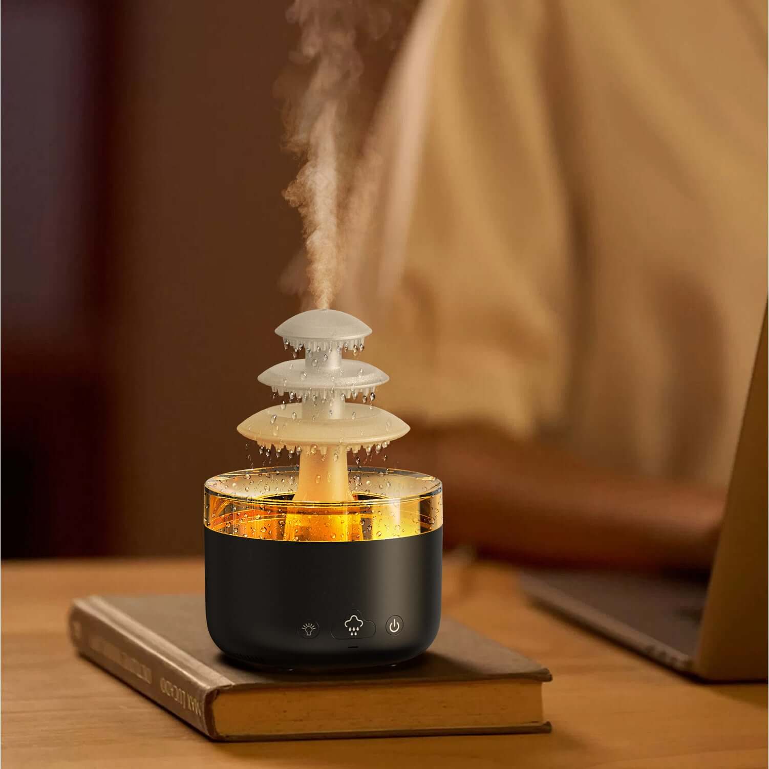 Neue Wolke Regen Luftbefeuchter Ätherisches Öl Aromatherapie Diffusor USB Stumm Nebel Luftbefeuchter Mit Bunten Licht