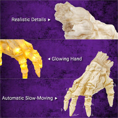 Halloween Electric Luminous Crawling Hand Animated Decoration Induction Luminous Decoration Zombie Hand With Spooky Sound