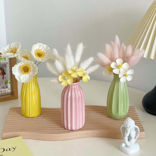 Colored Ceramic Small Vase Tabletop Decoration