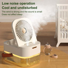 Humidifier Spray Fan Portable Fan Air Cooler Air Humidifier USB Mist Fan Desktop Fan With Night Light For Summer Home Appliance