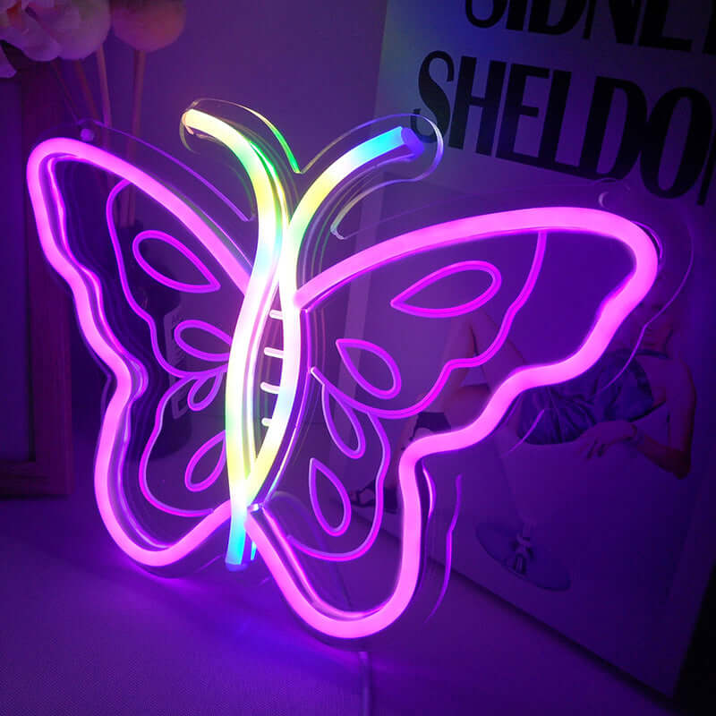 Led Neon Light Bedroom Home USB Ambience Light Internet Celebrity Bar Butterfly Modeling Light