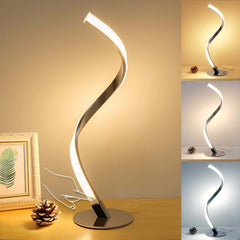 Lampe de table en spirale en forme de serpent pour chambre à coucher, petite lampe de chevet