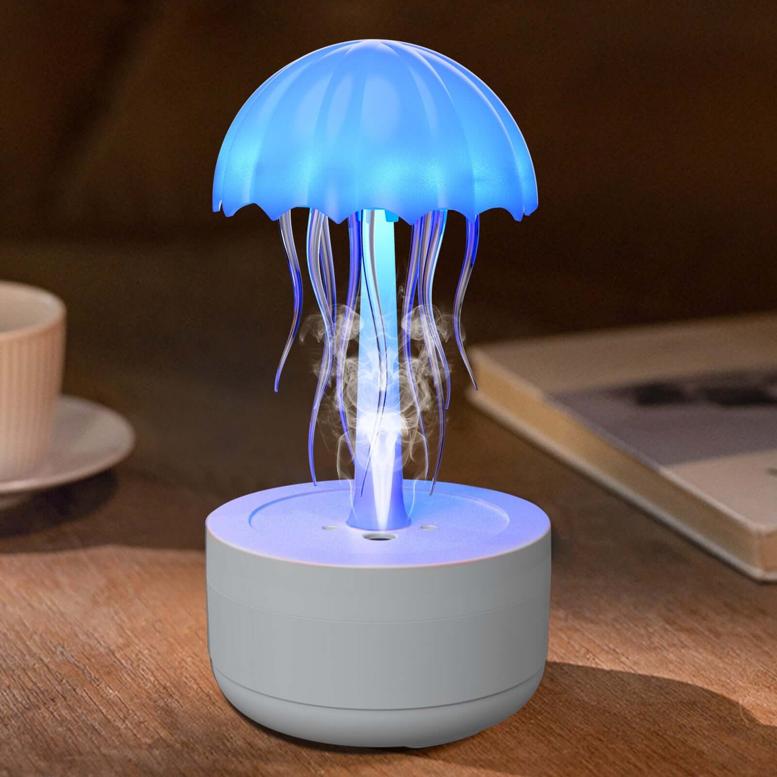 Diffuseur de parfum humidificateur méduse veilleuse colorée diffuseur d'huile essentielle de brouillard épais humidificateur d'air pour la maison, la chambre à coucher et le bureau