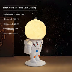 Lampe de nuit créative pour astronaute avec chargeur lunaire