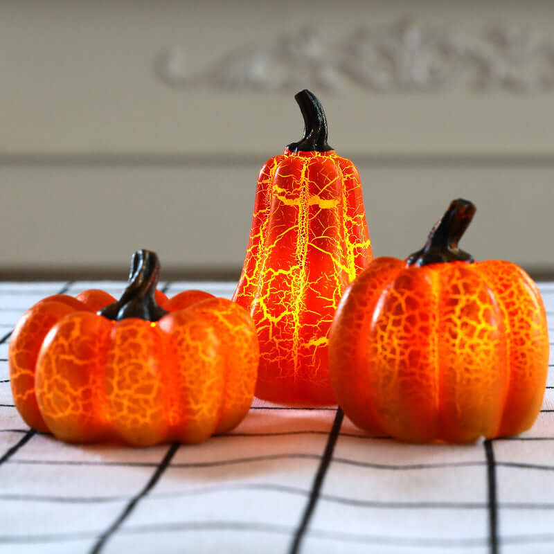 Nouveau Halloween citrouille lanterne Simulation citrouille LED bougie lampe résine lumineuse citrouille