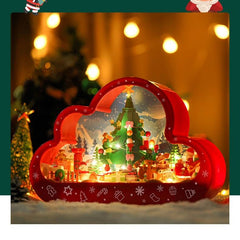 Christmas Cloud Night Lamp LED Table Light - Assembled Building Block Toy, Decorative Mirror