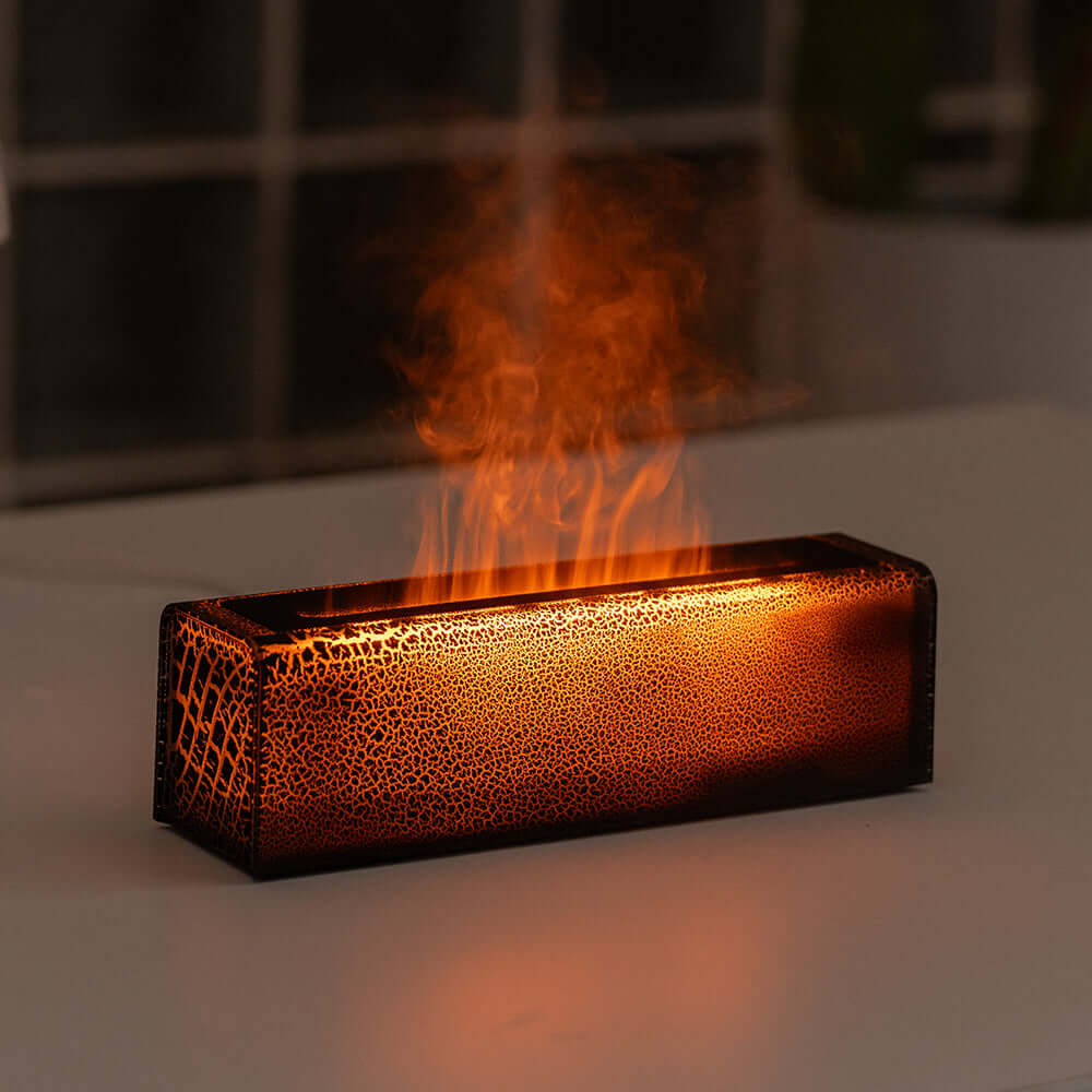 Creative New Lava Humidifier Colorful Flame Aromatherapy Machine Desktop Home Ambience USB Plug-in Simulation Flame Humidifier