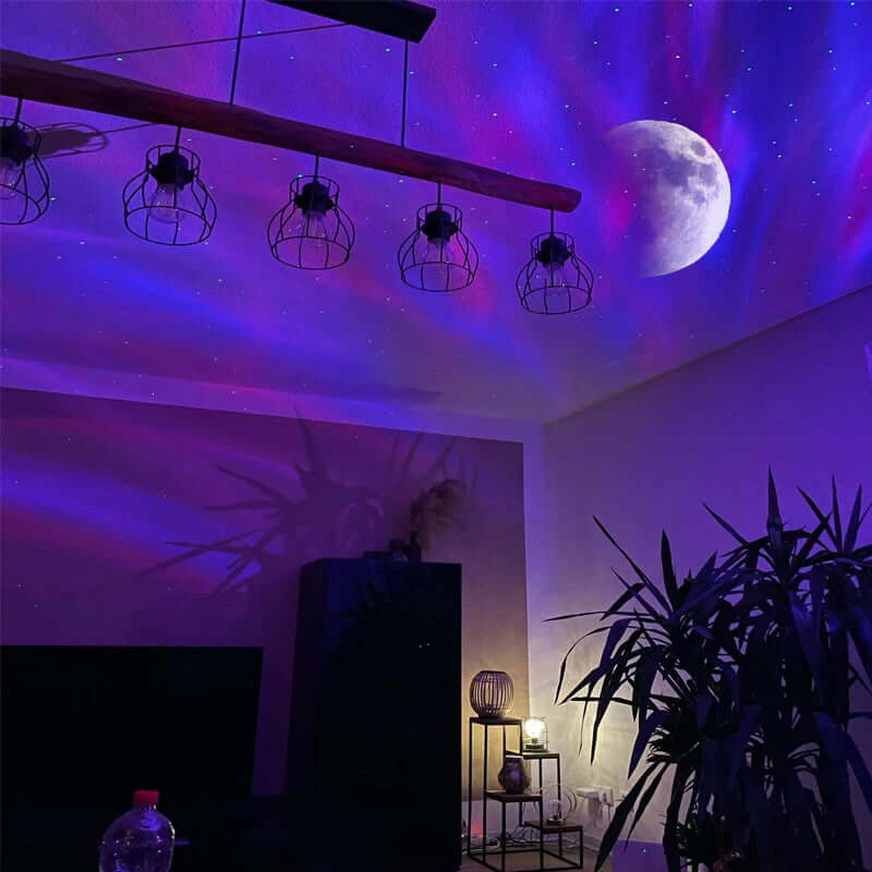 Aurora Borealis Sternenlicht-Projektoren, LED-Galaxie-Sternatmosphäre, Galaxie-Nachtlicht, Zuhause, Schlafzimmer, Himmel, Mond, Lampe, Raumdekoration, Geschenk