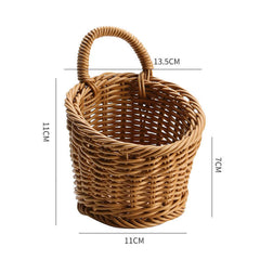 Japanese Style Plastic Wicker Storage Baskets for Organizing