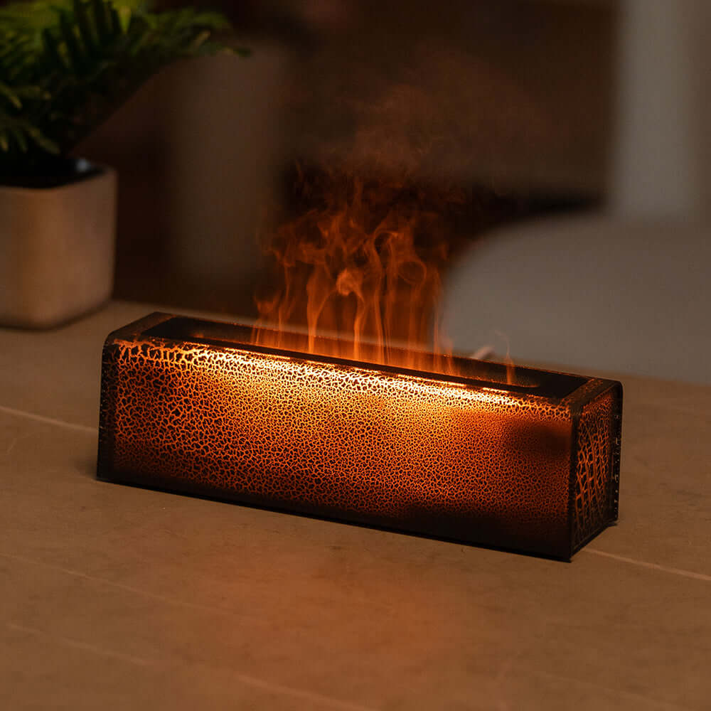 Creative New Lava Humidifier Colorful Flame Aromatherapy Machine Desktop Home Ambience USB Plug-in Simulation Flame Humidifier