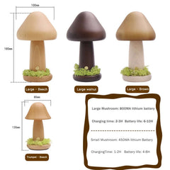 Twisted Mushroom Nacht warmes Licht Touch Schlafzimmer Bettkopf Nachtlicht Buchenholz LED USB dekorative Atmosphäre Lampen Home Decor