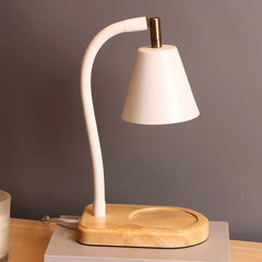 Lampe de fusion de cire d'aromathérapie à base de bois massif simple